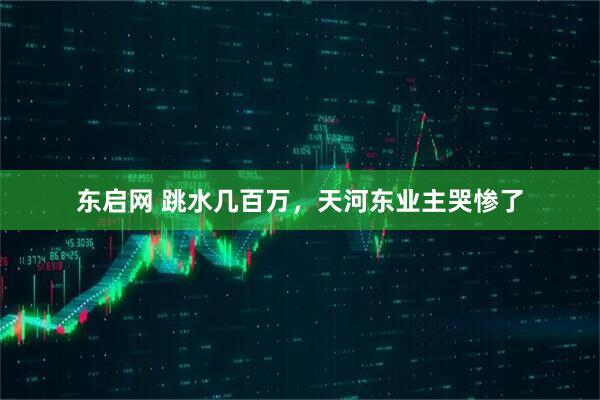 东启网 跳水几百万，天河东业主哭惨了
