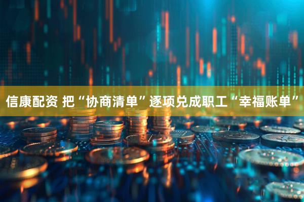 信康配资 把“协商清单”逐项兑成职工“幸福账单”