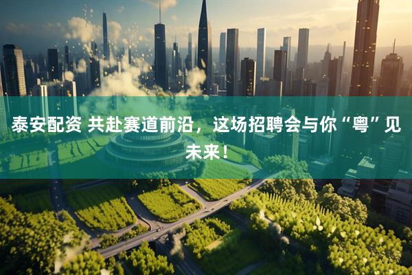 泰安配资 共赴赛道前沿，这场招聘会与你“粤”见未来！