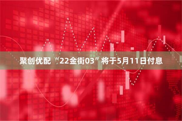 聚创优配 “22金街03”将于5月11日付息